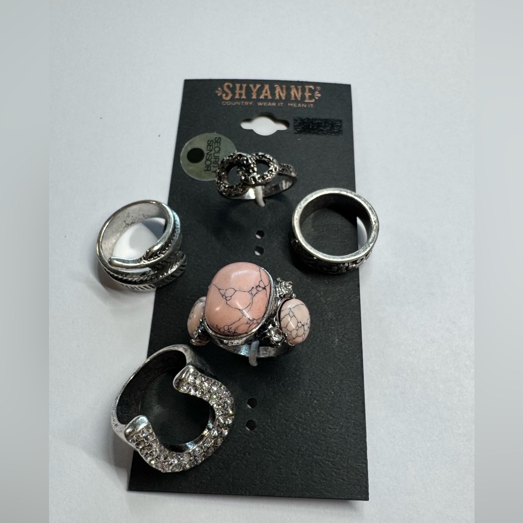 Size7 8 Shyanne Silver And Pink Stone Ring Collection 18$